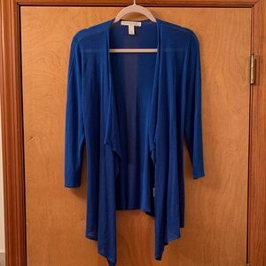 Emaline Vibrant Blue Draped Cardigan